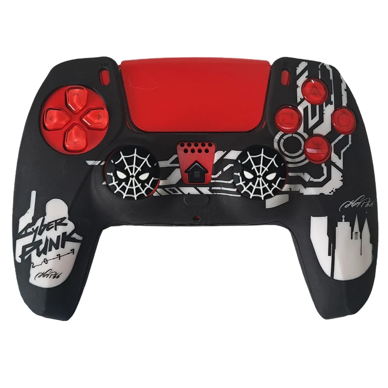 محافظ دسته بازی پلی استیشن 5 مدل CYBERPUNK PS5447 به همراه روکش آنالوگ