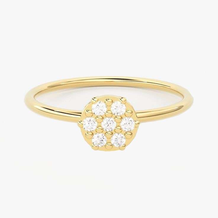 انگشتر طلا 18 عیار زنانه قیراط طرح فلاور کد GH4909