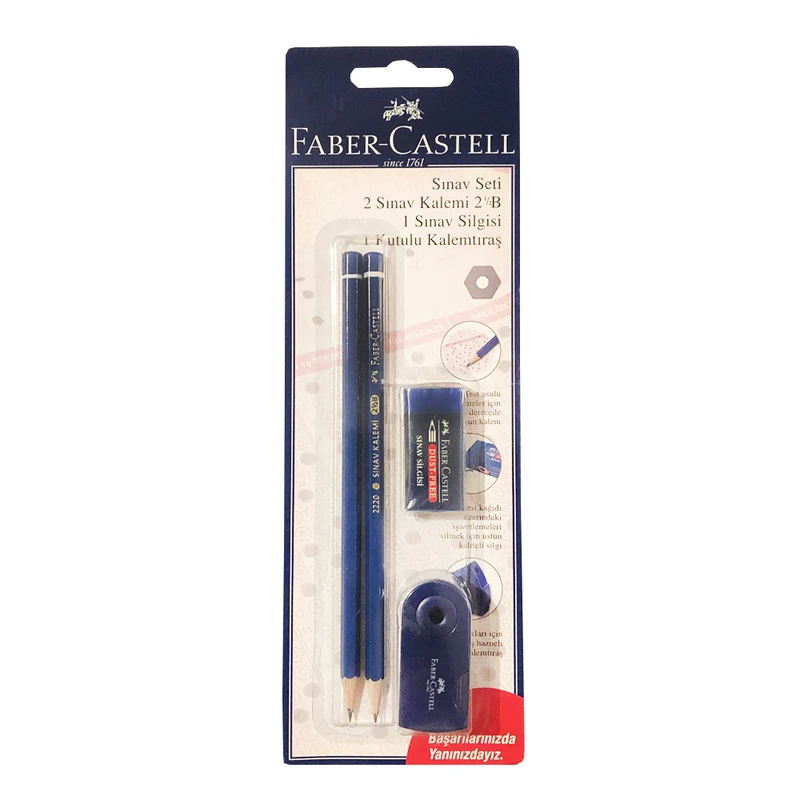 بسته لوازم تحریر فابر کاستل مدل sinav seti مجموعه 4 عددی