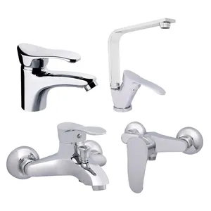 ست شیرآلات شیرالات بهداشتی و ساختمانی توفیق مدل اریس فلت مجموعه 4 عددی