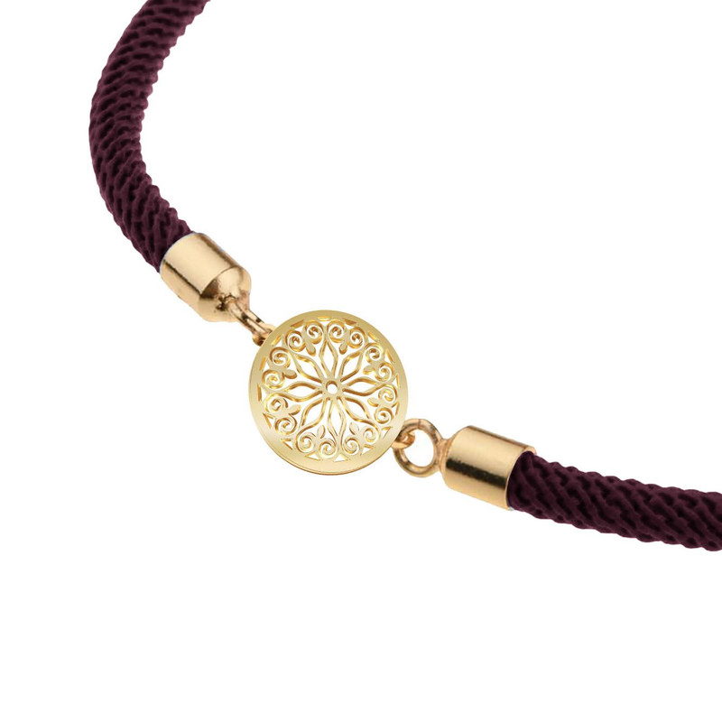 دستبند طلا 18 عیار زنانه مدوپد مدل گل و مارپیچ کد D11-10421