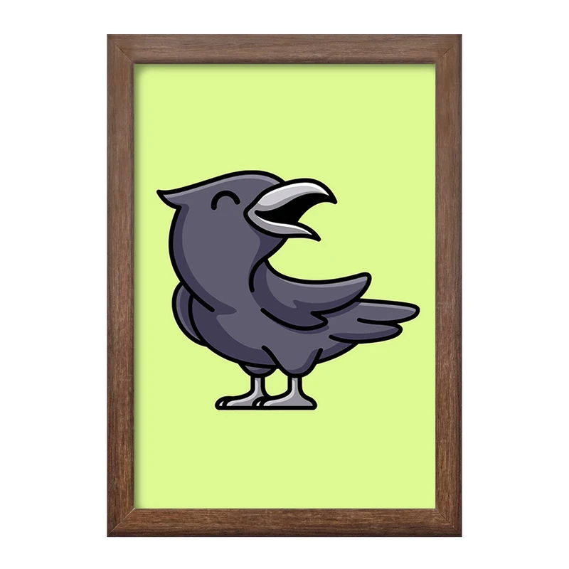 تابلو خندالو طرح حیوانات بامزه کلاغ کد 28178