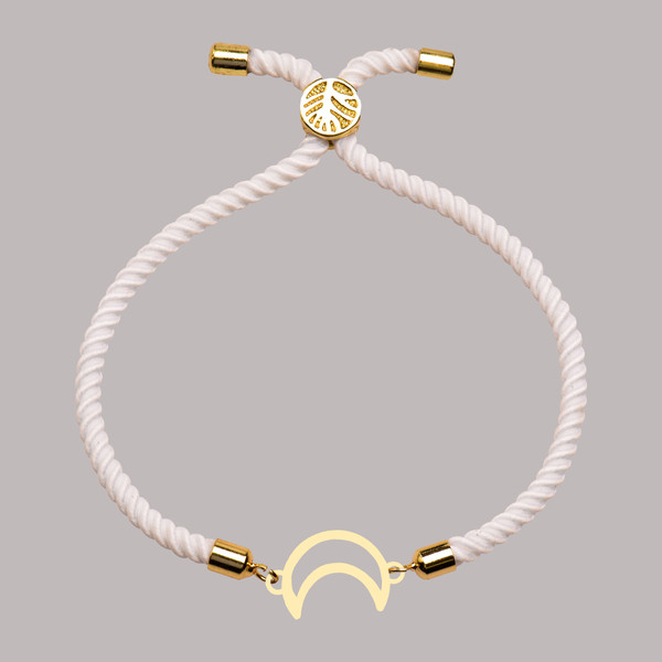 دستبند طلا 18 عیار زنانه کرابو طرح ماه مدل Kr102211
