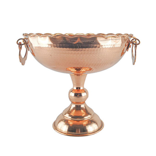 کاسه مسی مدل گوشواره دار تک پایه کد ZH224.9