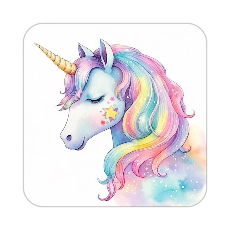 زیر لیوانی کاکتی طرح اسب تک شاخ و یونیکورن مدل mp33303