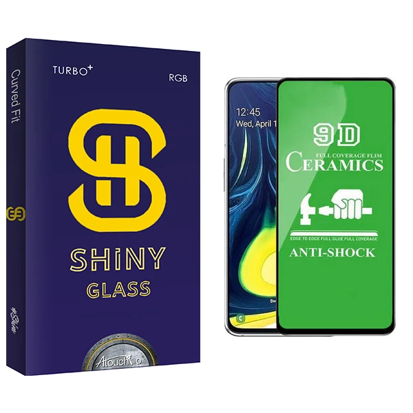 محافظ صفحه نمایش 9D آتوچبو مدل Shiny Glass مناسب برای گوشی موبایل سامسونگ Galaxy A21