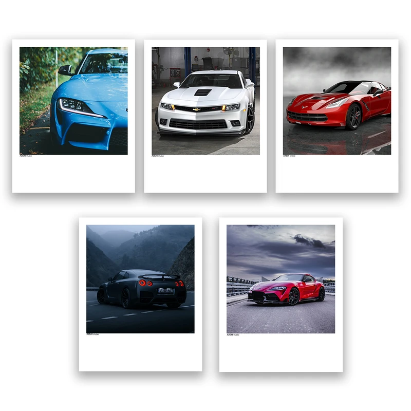 آویز تزیینی عرش مدل فانتزی ماشین کد Asa380 مجموعه پنچ عددی