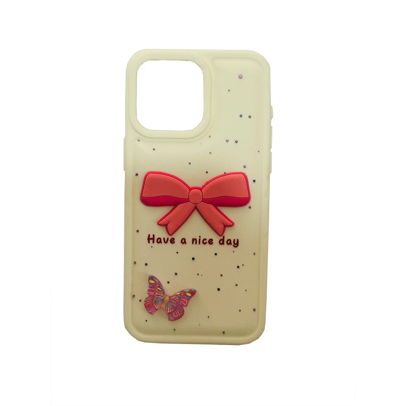 کاور مدل شیک شل طرح پاپیون مناسب برای گوشی موبایل اپل iphone 14