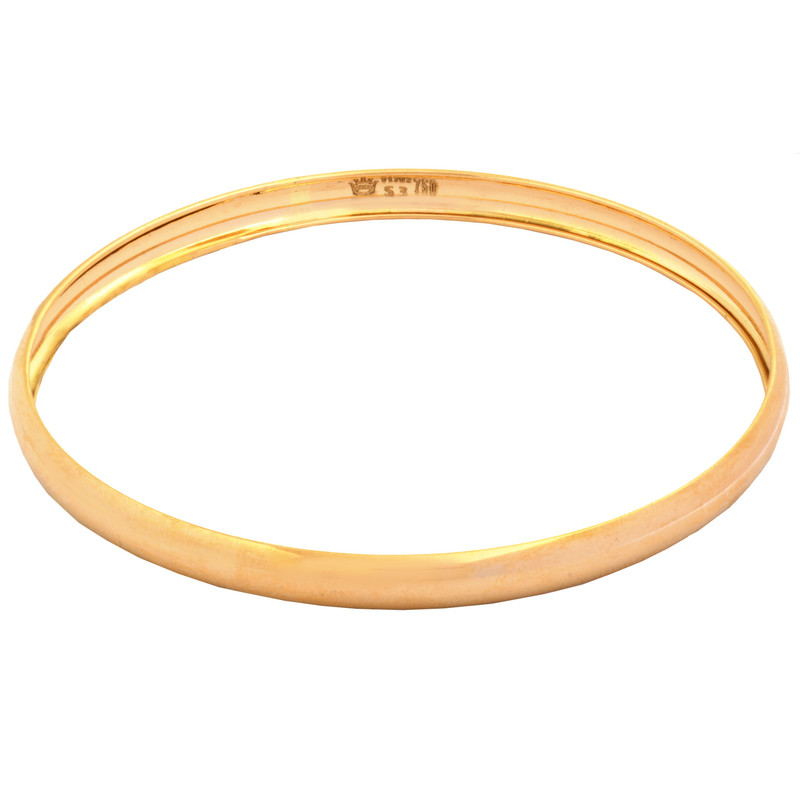 النگو طلا کم اجرت 18 عیار زنانه طلای مستجابی مدل آینه ای دامله کد T1702 سایز 2