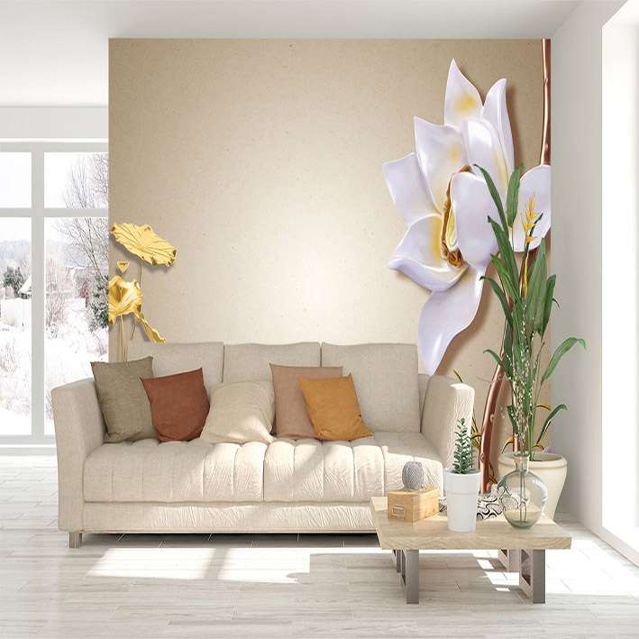 پوستر دیواری سه بعدی مدل شاخه گل چینی DVRF2422