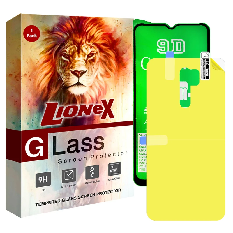 محافظ صفحه نمایش لایونکس مدل 2CRN مناسب برای گوشی موبایل شیائومی Redmi 9 به همراه محافظ پشت گوشی