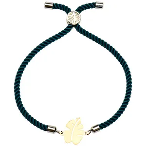 دستبند طلا 18 عیار زنانه الن نار مدل برگ انجير 2823