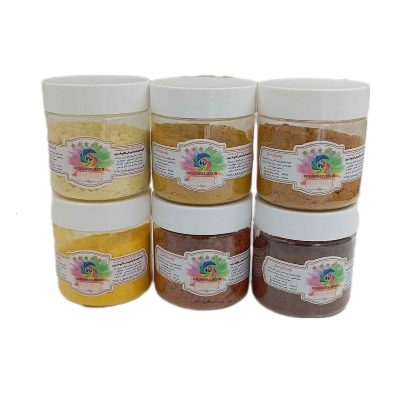 پودرمخمل کالروی مدل m1001 بسته ۶ عددی