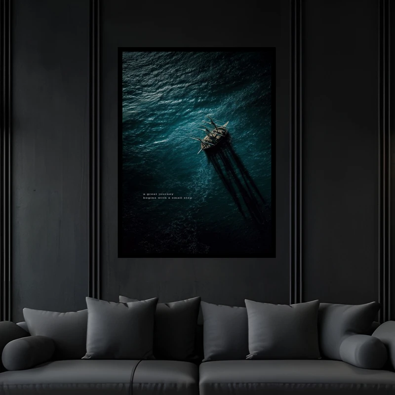 تابلو بکلیت طرح فانتزی فضا و کهکشان فضانورد مدل B-bu6448 فریم مشکی