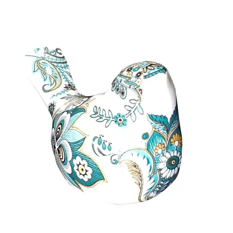 مجسمه سرامیکی مدل پرنده طرح بته جقه کد 2