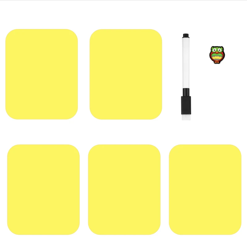 وایت برد هوم اند فریج مدل 7 سایز 8x10 سانتیمتر به همراه مگنت و ماژیک مجموعه 7 عددی