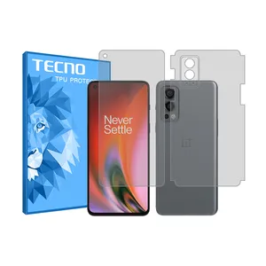 Tecno HyGEL model transparent screen protector suitable for OnePlus Nord 2 5G mobile phone along with back protector