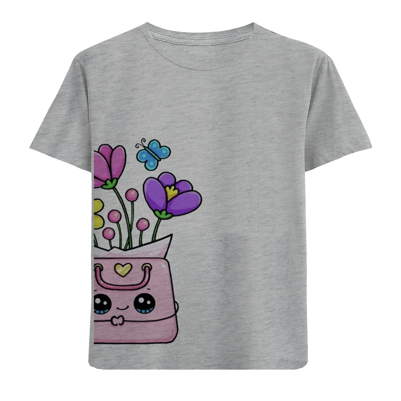 تی شرت آستین کوتاه بچگانه مدل گلدون D262