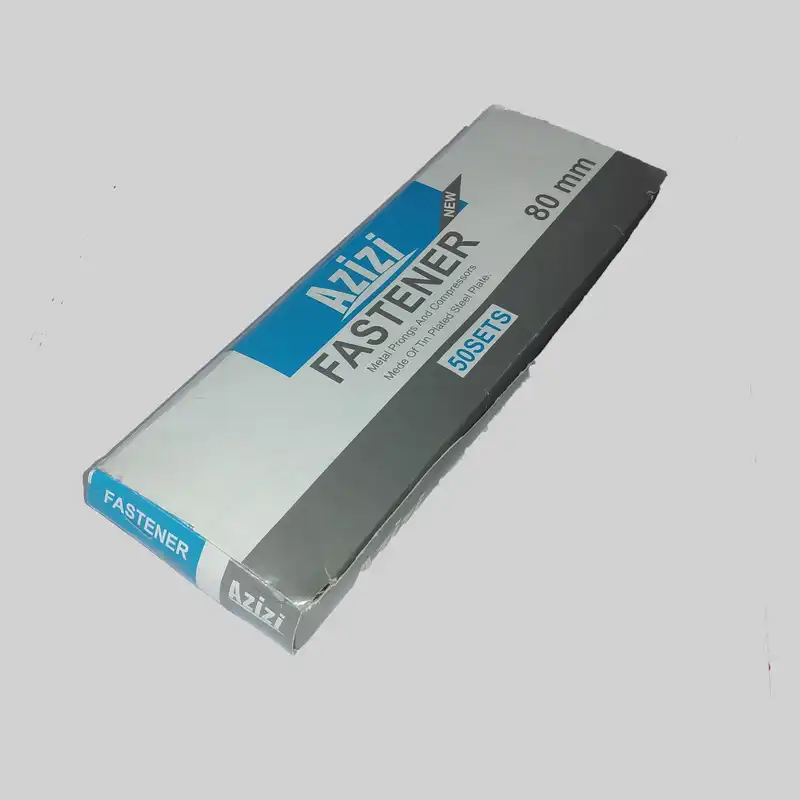 گیره بایگانی پوشه و کاغذ عزیزی کد 101 مدل fastener بسته 50 عددی