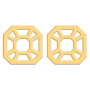 گوشواره طلا 18 عیار زنانه فرشته مدل اسلیمی WEL-000041