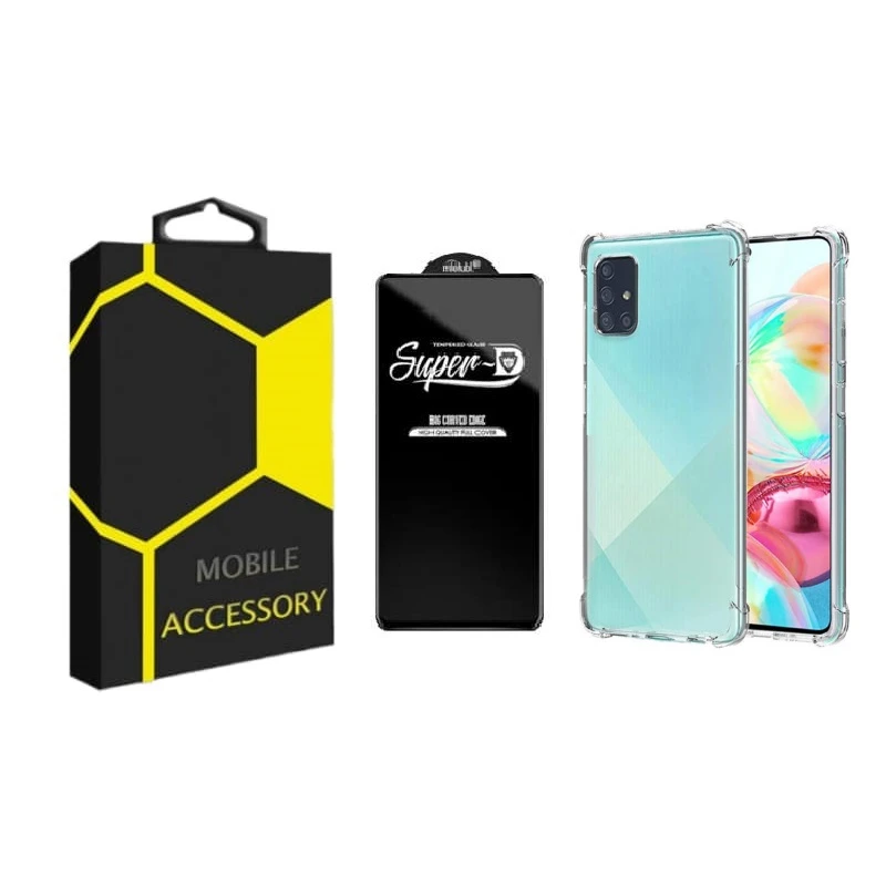 کاور مدل Kapsooli مناسب برای گوشی موبایل سامسونگ Galaxy A51 / A51 5G به همراه محافظ صفحه نمایش