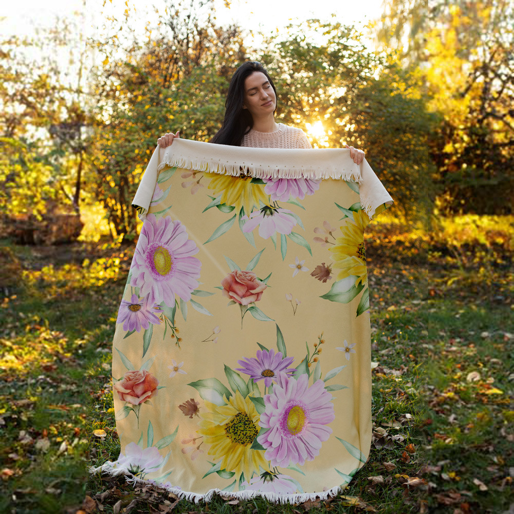 شال مبل طرح آفتابگردان کد F2SH1059 سایز 100x180 سانتی متر شال مبل طرح آفتابگردان کد F2SH1059 سایز 100x180 سانتی متر