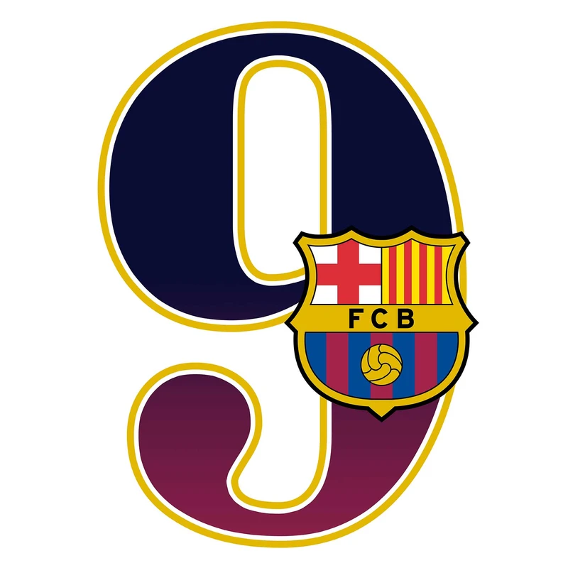  استند رومیزی مدل تولد عدد 9 طرح بارسلونا کد 609