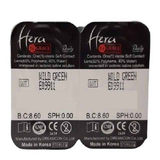 لنز چشم هرا گریس شماره 23 کد HJ260 مدل Hollywood رنگ آبی خاکستری روشن