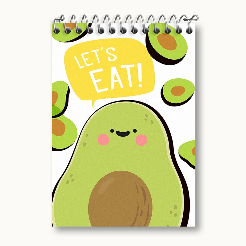 دفتر یادداشت 50 برگ خندالو مدل آواکادو بامزه و کیوت کد N109