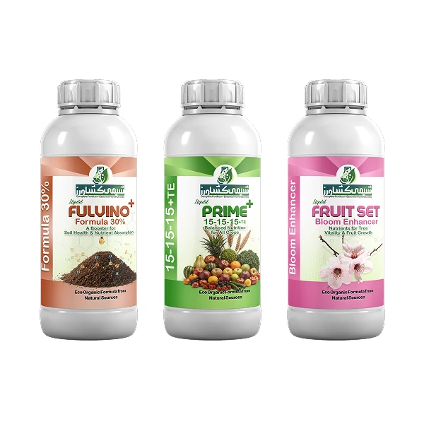 بسته کودی گل های زینتی شیمی کشاورز مدل رشد و تقویت حجم یک لیتر بسته 3 عددی