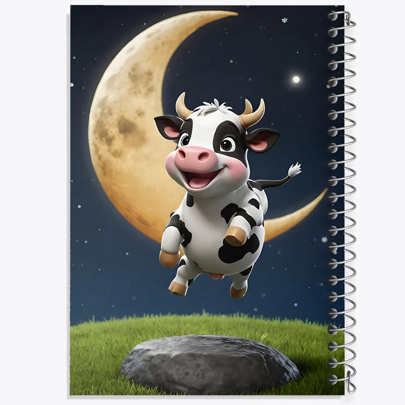 دفتر مشق 50 برگ خندالو طرح گاو خوشحال کد F6985