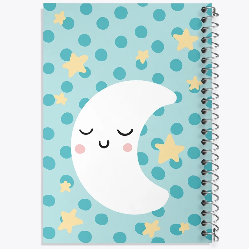 دفتر شطرنجی 50 برگ خندالو مدل ماه کیوت کد F2327