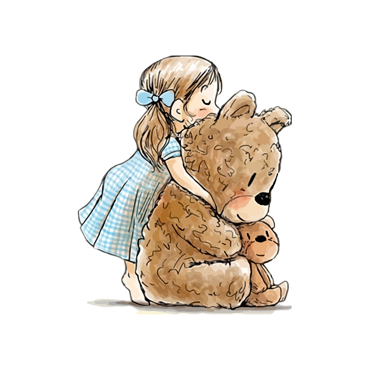 برچسب لپ تاپ طرح خرس عروسکی کد 2184
