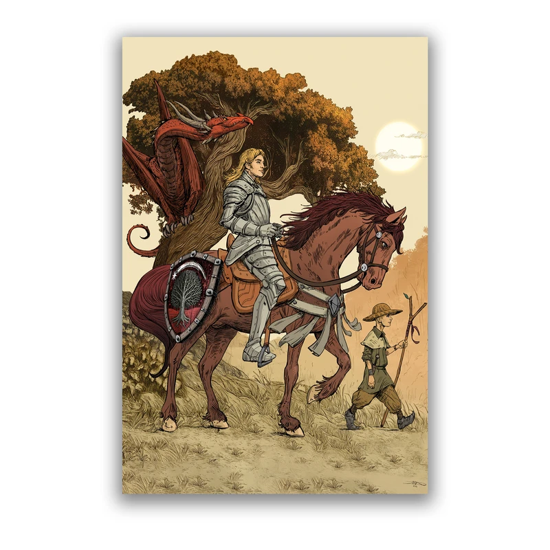 کارت پستال باژ طرح شهسوار هفت پادشاهی کد 00008