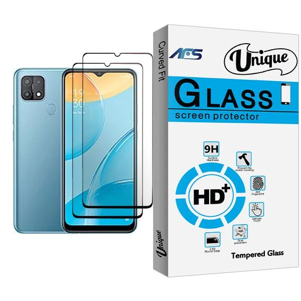 محافظ صفحه نمایش ای اف اس مدل Unique Glass MIX002 مناسب برای گوشی موبایل اوپو A15 بسته دو عددی