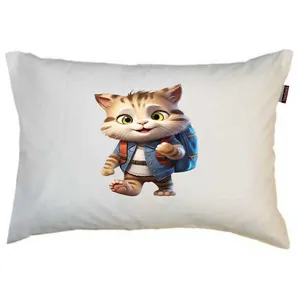 بالش کودک ناریکو طرح بچه گربه خوشحال کد 0640