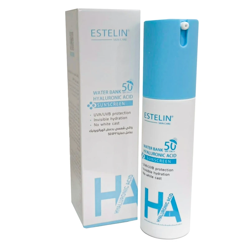 کرم ضد آفتاب بی رنگ استیلن SPF50 مدل هیالورونیک اسید محافظ UVA و UVB و PA++ مناسب برای انواع پوست حجم 60 میلی لیتر