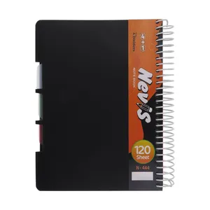 دفتر کلاسوری 120 برگ نویس طرح دیوادر دار کد N_444