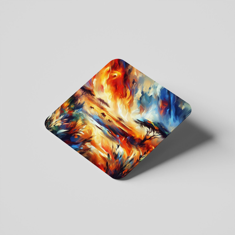 مگنت کاکتی طرح نقاشی رنگ روغن مدل mp69287