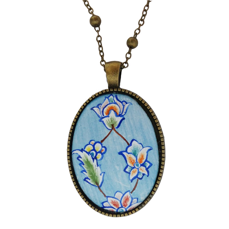 گردنبند دخترانه مدل A17 دست ساز میناکاری