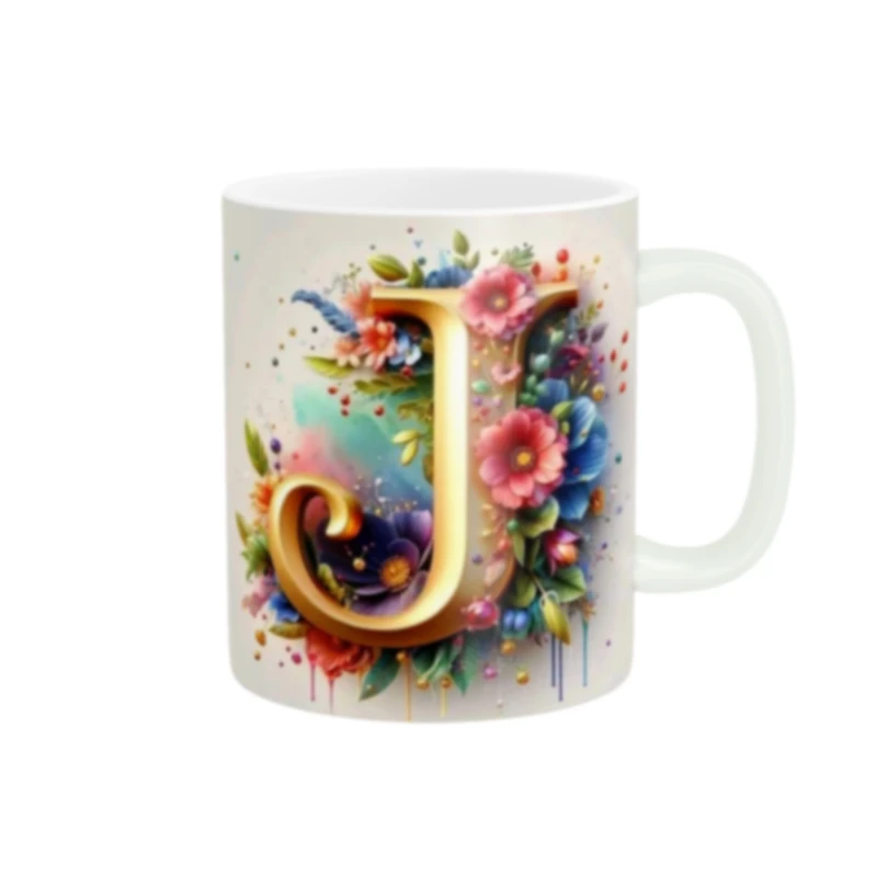 ماگ پادآفرین طرح حرف J کد 308