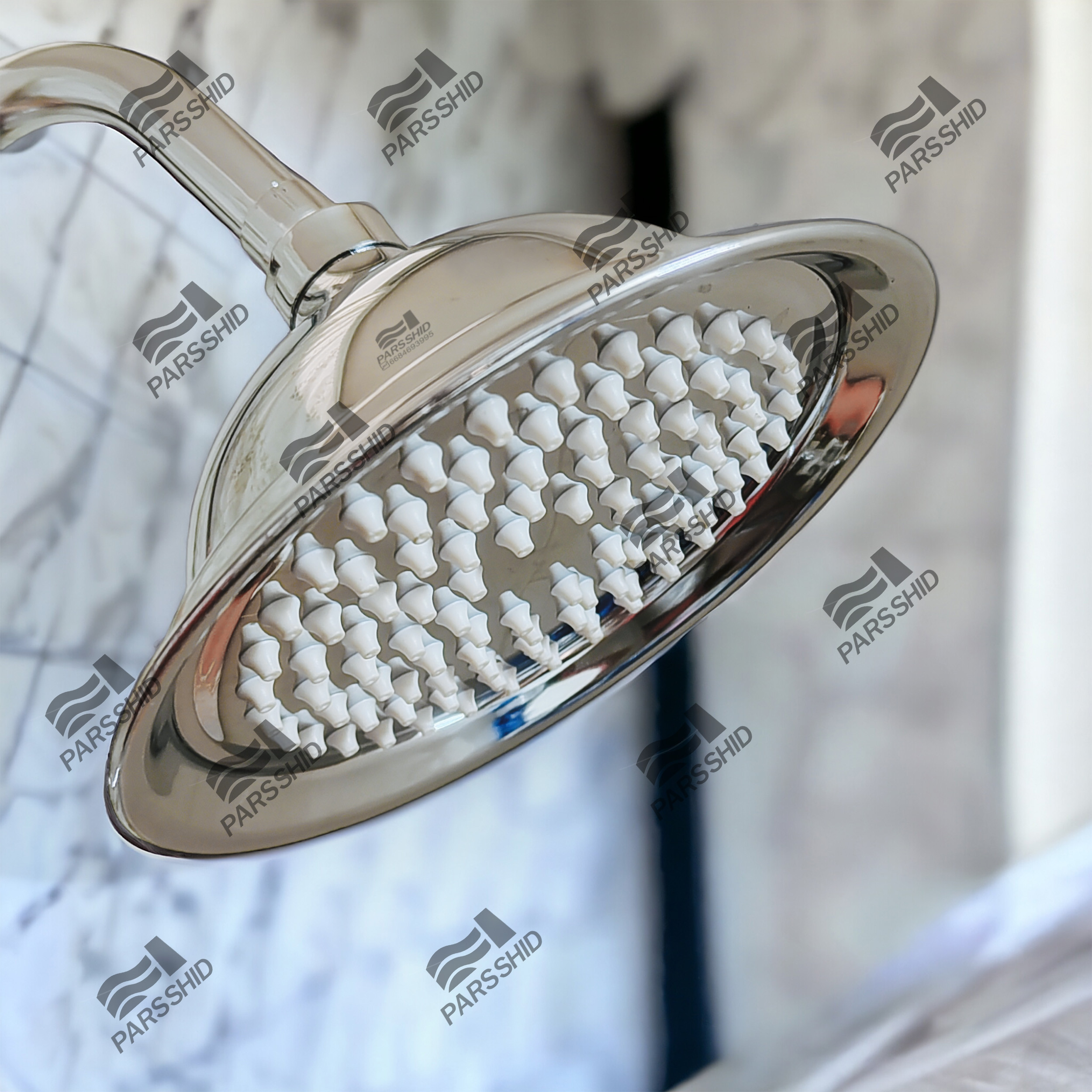 سردوش حمام شیرآلات بهداشتی پارس شید فاتح مدل زنگوله ای z5 مجموعه 2عددی