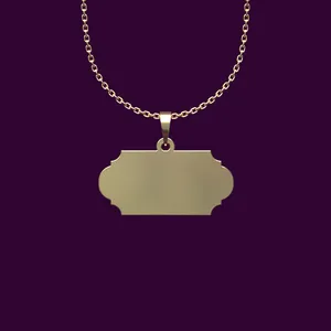 گردنبند طلا 18 عیار زنانه مدوپد مدل شکل هندسی کد P2-1-1293