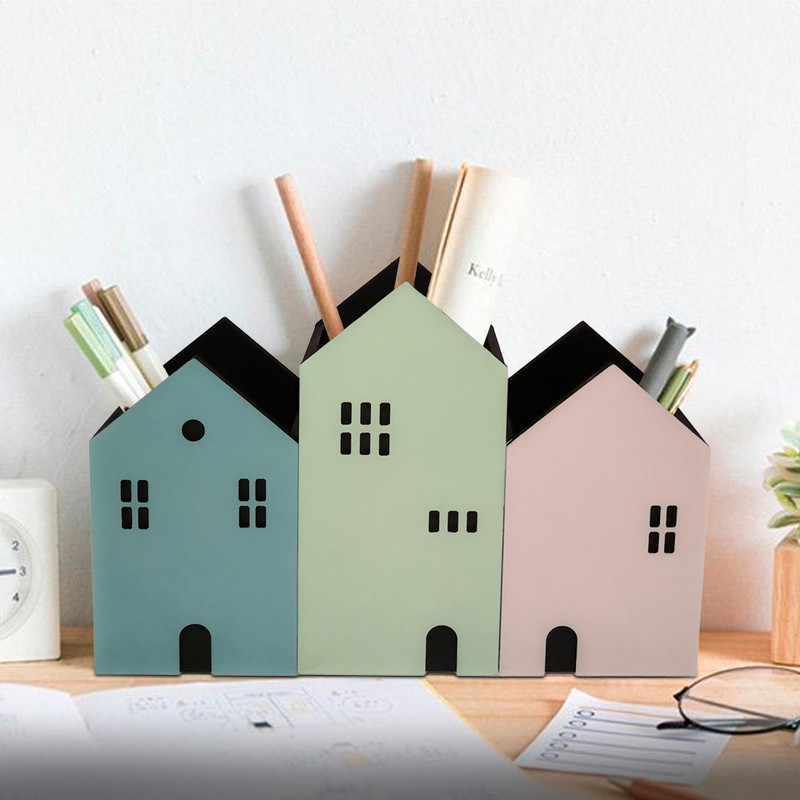 جامدادی رومیزی طرح خانه مدل MD035 مجموعه 3 عددی