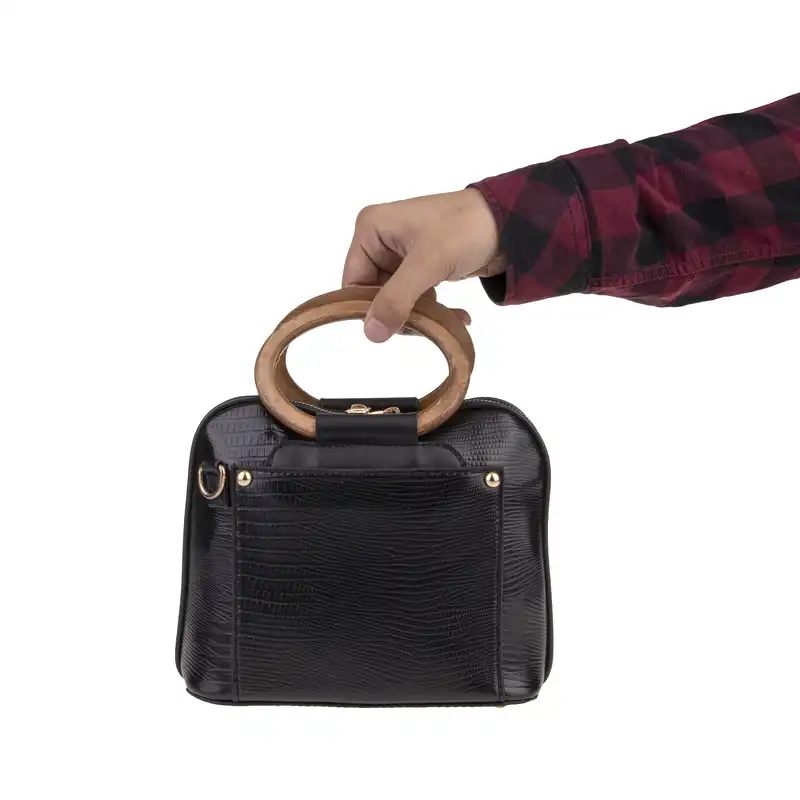 کیف دستی زنانه مدل دسته چوبی