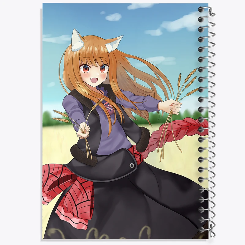 دفتر لیست خرید 50 برگ خندالو طرح هولو انیمه ادویه و گرگ کد 36090