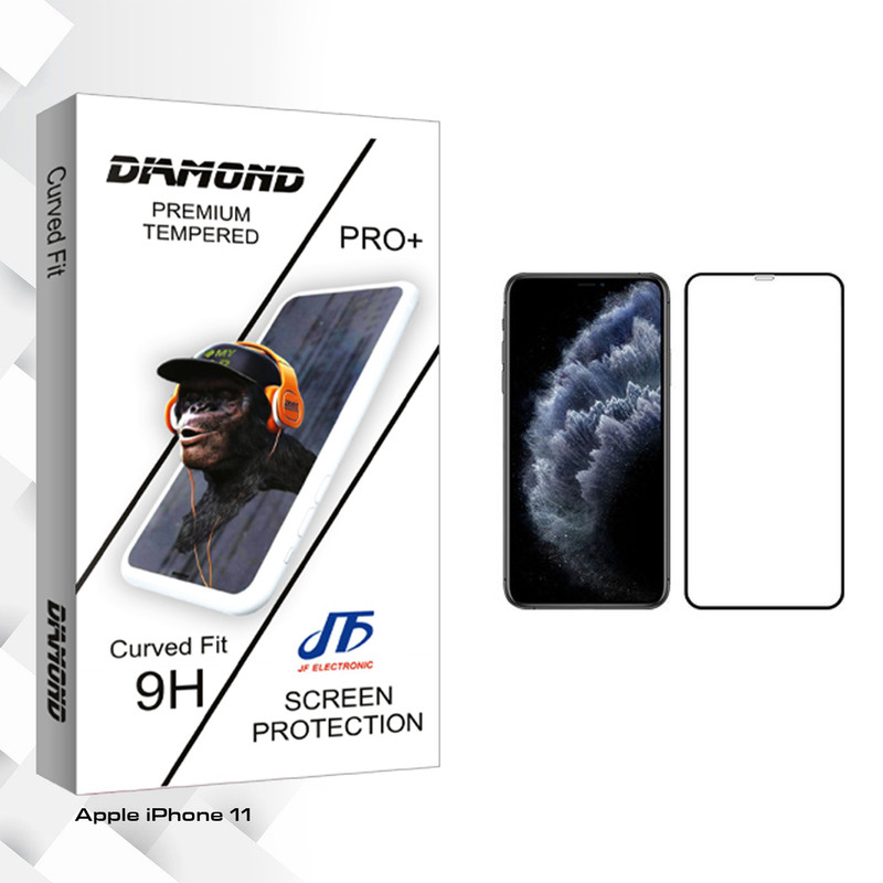 محافظ صفحه نمایش مات جی اف مدل Diamond glass مناسب برای گوشی موبایل اپل iPhone 11