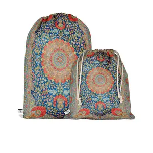 نظم دهنده سفری مدوپد طرح قالی ترنجی گلدانی مدل C-Ghom172 بسته 2 عددی