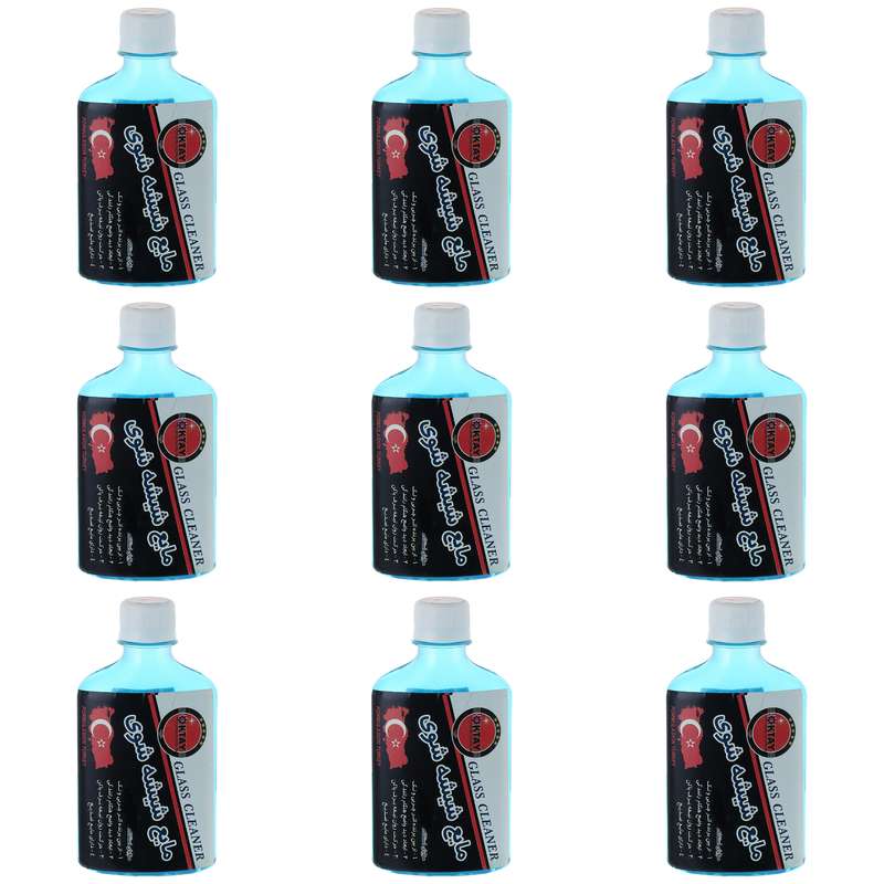 محلول شیشه شوی خودرو اُکتای مدل strong حجم 250 میلی لیتر بسته 9 عددی
