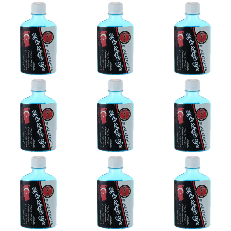 محلول شیشه شوی خودرو اُکتای مدل strong حجم 250 میلی لیتر بسته 9 عددی